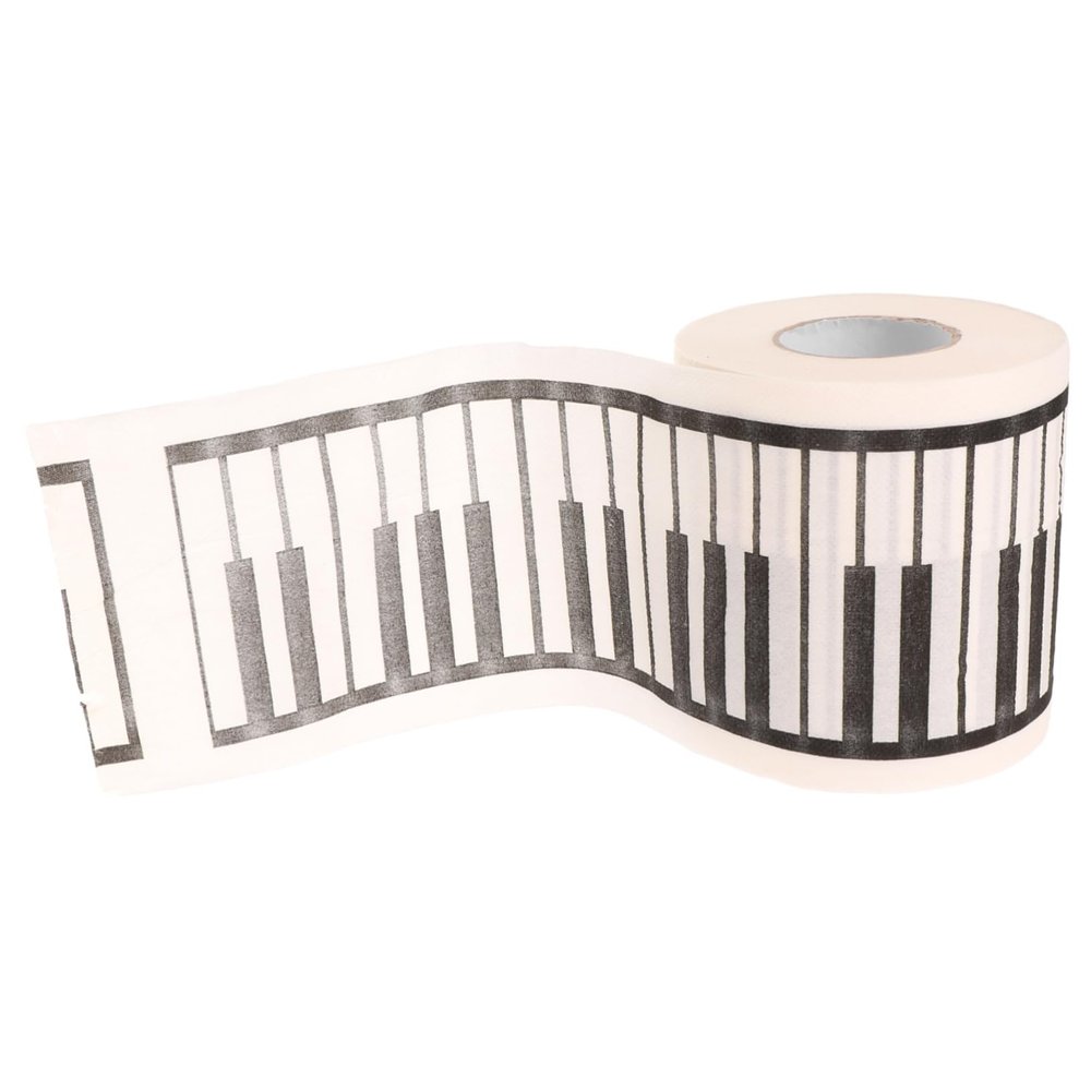 PartyKindom Piano Printed Toilet Paper Roll Decorative Piano Pattern Tissue for Bathroom Use Printed Toilet Tissue Roll