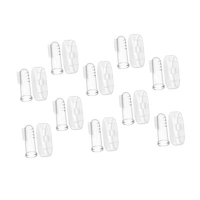 PartyKindom 10-Piece Baby Finger Toothbrush Set with Storage Case Soft Silicone Oral Care Tool for Newborns and Toddlers Safe and Effective Teeth Cleaning Accessories