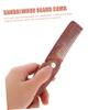 FRCOLOR Beard Comb Portable Mustache Comb Wooden Hair Folding Pocket Beard Accessory for Travel-friendly view 2
