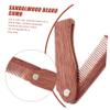 FRCOLOR Beard Comb Portable Mustache Comb Wooden Hair Folding Pocket Beard Accessory for Travel-friendly view 3