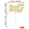 1 Pack Happy 70th Birthday Cake Topper with Glitter Star Cheers to 70 Cake Pick 70 Fabulous Cake Decorations for 70th Birthday Anniversary Theme Party Supplies Gold view 2