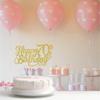 1 Pack Happy 70th Birthday Cake Topper with Glitter Star Cheers to 70 Cake Pick 70 Fabulous Cake Decorations for 70th Birthday Anniversary Theme Party Supplies Gold view 4