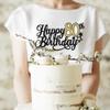 1 Pack Happy 80th Birthday Cake Topper Glitter Little Star Cheers to 80 Cake Pick 80 Fabulous Cake Decorations for 80th Birthday Anniversary Theme Party Supplies Black Gold view 4