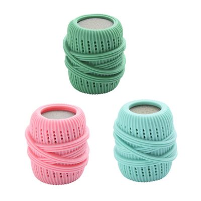 JECOMPRIS Washing Machine Laundry Balls 3pcs Set TPE and Sponge Anti-Tangle Sturdy Dryer Balls for Clothes Cleaning Home Use Random Color