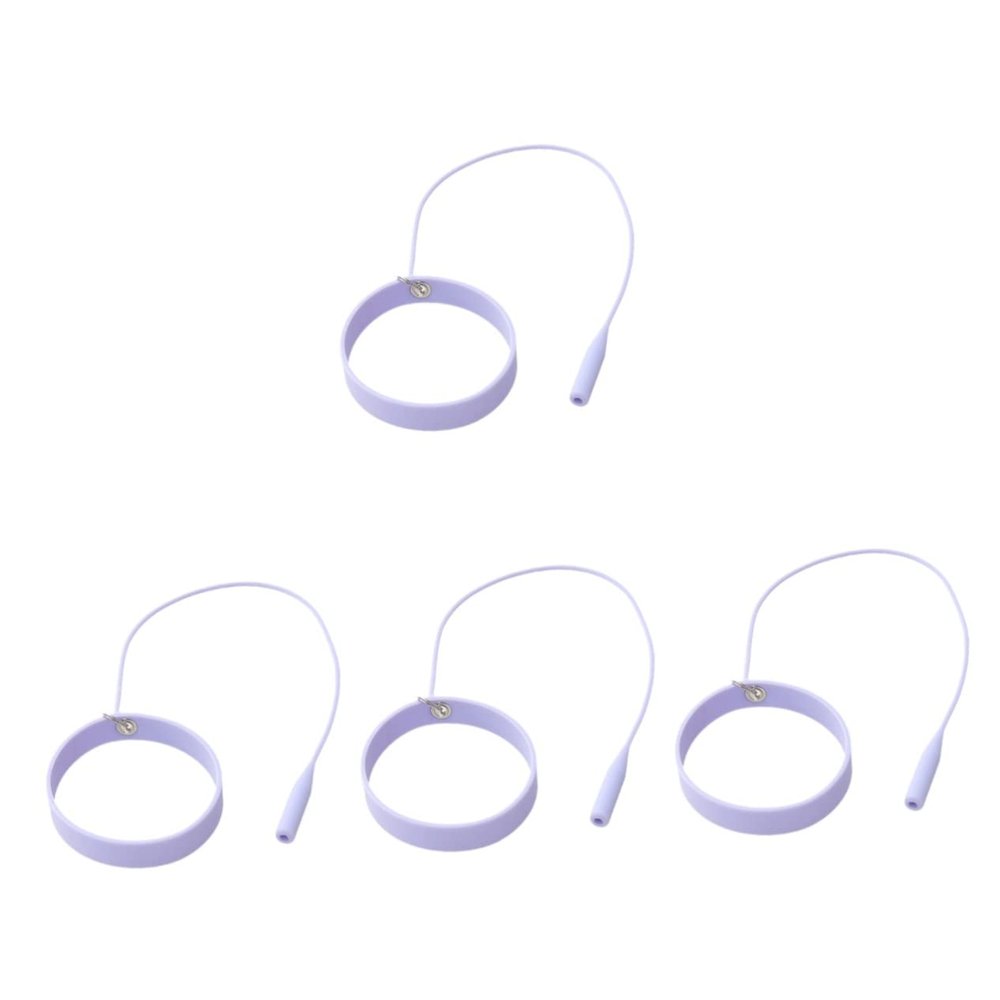 minkissy 4pcs Convenient Eyelash Extension Tweezers Silicone Protector Wrist Strap for Makeup