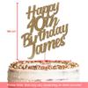 Personalised Glitter Birthday Cake Topper by KreateSquare - With Any Name Customisation, Custom Colour  Birthday Cake Decoration (Turquoise) view 4