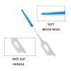 200 Pieces Interdental Brushes, Silicone Floss Sticks Dental, Tooth Floss Picks, Dual-Use Dental Floss Sticks, Teeth Floss Sticks, Between Teeth Cleaning Brushes, for Braces Oral Cleaning view 3