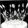 FOMIYES 3pcs Creative Leaf Bead Cake Ornament for Birthday Party Home Cake Decor Party Supply Crown Design view 4