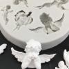 Angel Shaped Silicone Cake Moulds Chocolate Candy Molds Making Moulds for Wedding Birthday Easter Christian Silicone Soap Molds view 3