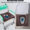 BLUEZY Toilet Chair Anti-Bedsore Cushions, PU Shower Chair Seat Pad Thick Cotton Soft Pad for Bedside Commode Seat Toilet Chair Bedside Commode Cushion, Anti-Bedsore Wheelchair Pad B view 3