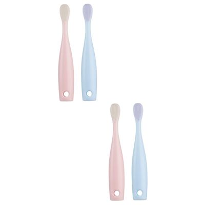 Mobestech 4pcs Toothbrush for Boy Girl Soft-bristled Boy Girl Teeth Brush Adorable Design for Year Old Teething