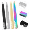 FRCOLOR 16pcs Professional Eyebrow Tweezers for Women Tweezer Comb for Facial Hair Removal for Beauty Accessories view 2