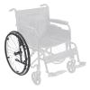 24 Inch Manual Wheelchair Rear Wheels Assembly, Pneumatic/Solid PU Non-Slip Wheelchair Replacement Wheel with 1/2" (12mm) Bearings and Handrim (1 Pair) (Size : 24inch A) view 4