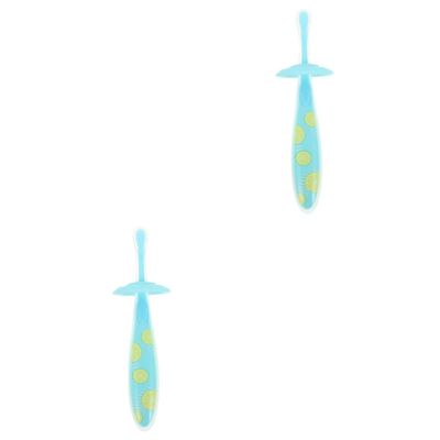 Mobestech 2pcs Non-Slip Toothbrush for Boys and Girls Manual Tooth Brush Boy Girl Teeth Cleaner for Toothbrush Years SkyBlue