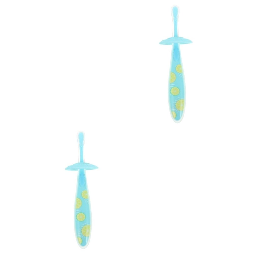 Mobestech 2pcs Non-Slip Toothbrush for Boys and Girls Manual Tooth Brush Boy Girl Teeth Cleaner for Toothbrush Years SkyBlue