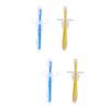 Mobestech 4pcs Umbrella-Shaped Toothbrush Bristles Training Toothbrush for Boys and Girls Oral Alternative Silicone view 1