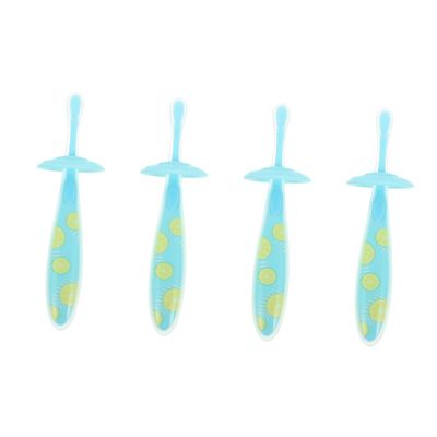 Mobestech 4pcs Non-Slip Toothbrush for Boys and Girls Manual Boys and Girls Tooth Brush SkyBlue for Daily Use