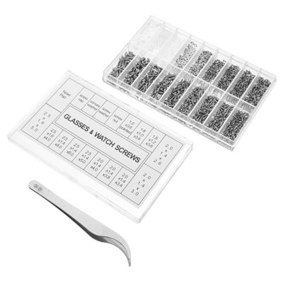 IWOWHERO Glasses Repair Kit Screws and Replaceable Nose Pads for Eyeglasses and Sunglasses Travel Tool Kit for Eyeglass Maintenance and Repair