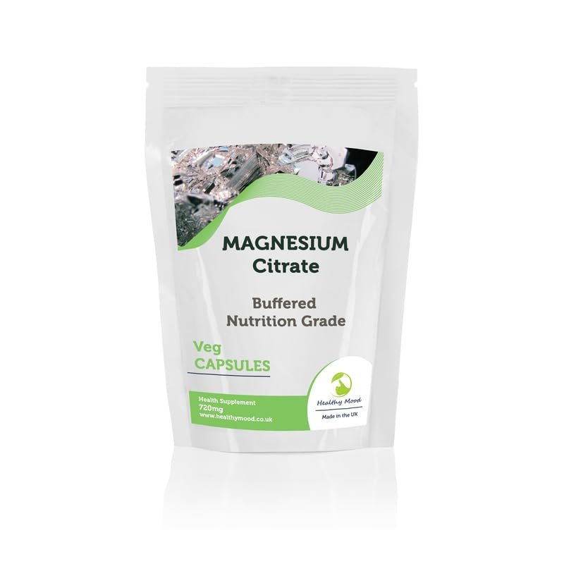Magnesium Citrate 30% Oxide Buffered Nutrition Grade Capsules 720mg Veg HPMC Capsules Health Supplements Healthy Mood UK