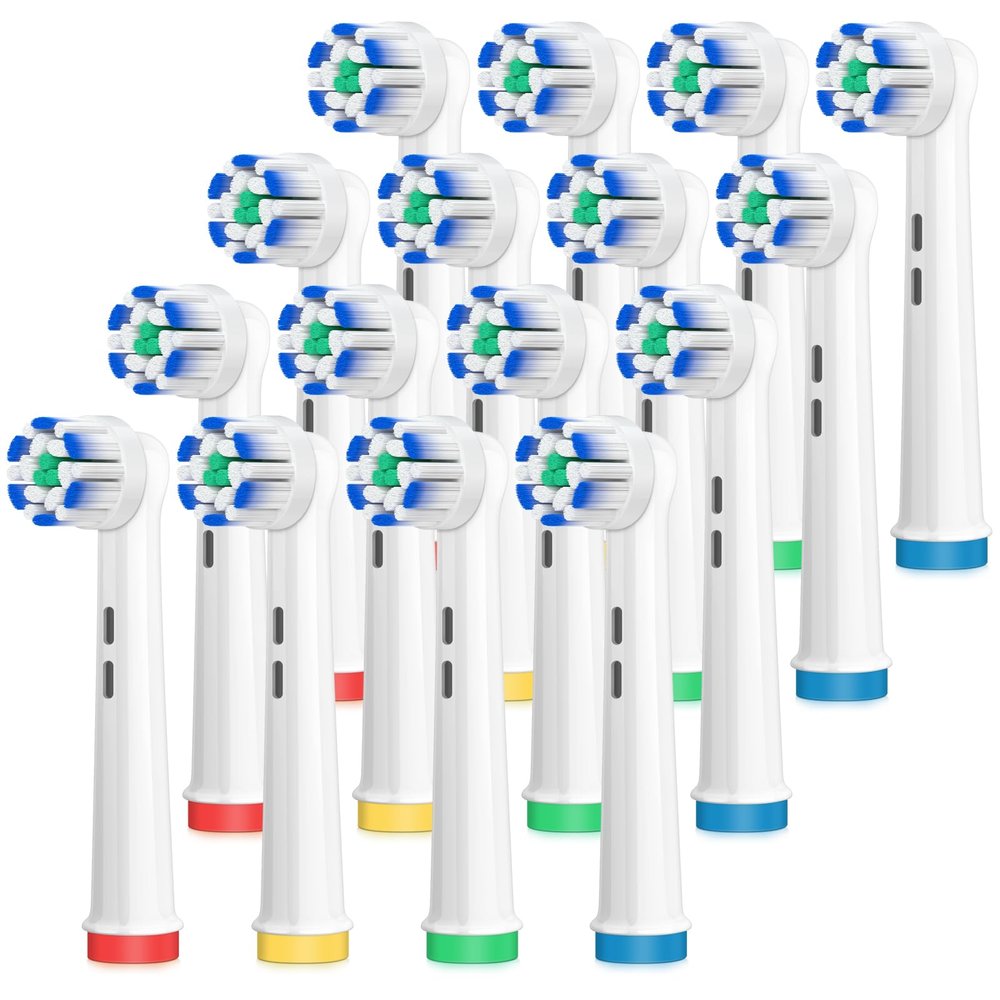 AnjoCare Replacement Toothbrush Heads for Oral B, 16 Pack Sensitive Toothbrush Heads, Ultra Thin Brush Heads Compatible with Oral B Professional Care/Vitality/Pro/Smart/Genius Series...