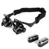 Head Mounted Repair Magnifier Visually impaired Assistance - 25X Headset Eyes with LED Lights Jewelry Magnifier HD Lens Watch Repair Jade Repair Lighting Glass Magnifier Lucky Star view 2