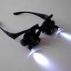 Head Mounted Repair Magnifier Visually impaired Assistance - 25X Headset Eyes with LED Lights Jewelry Magnifier HD Lens Watch Repair Jade Repair Lighting Glass Magnifier Lucky Star view 3
