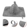 GOOHOCHY Sauna Cap Set Thick Grey Felt Hat and Pad for Steam Sauna Bath Lightweight Heat-resistant for Men and Women view 2
