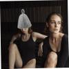 GOOHOCHY Sauna Cap Set Thick Grey Felt Hat and Pad for Steam Sauna Bath Lightweight Heat-resistant for Men and Women view 3