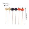 EXCEART Realistic Artificial Pumpkins 6pcs Set Tealight Holders Perfect for Halloween Decorations view 2