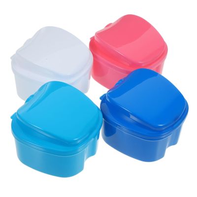 GLEAVI 8pcs Multi-function Denture Case for Women Travel Retainer Case Convenient Denture Box for Household Use for False Teeth