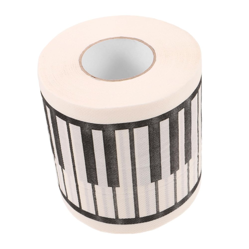 GLEAVI Toilet Roll Unique Piano Print Toilet Tissue Paper Soft and Sturdy Bathroom Tissue for Home Artistic Musicians