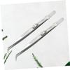 Angoily 6pcs Professional Steel Elbow Tweezers Set for Jewelry Repair and DIY Craft Projects Multifunctional Pointed Tweezers Kit view 2