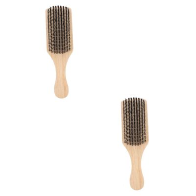 Angoily 2pcs Multi-function Shredded Hair Brush for Beard Oil Barber Hairdressing Salon Use Hair Accessories for Mens Products