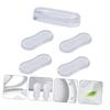 Mobestech 15pcs Toilet Lid Bumpers Adhesive Pad Silicone Pu Cushion Toilet Lid Gaskets Non-Skid for Quiet Closing Fits view 4