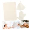 BESPORTBLE 1set Sauna Cap Women Sauna Hat Mitten Mat Comfortable Felt for Extended Use for view 4