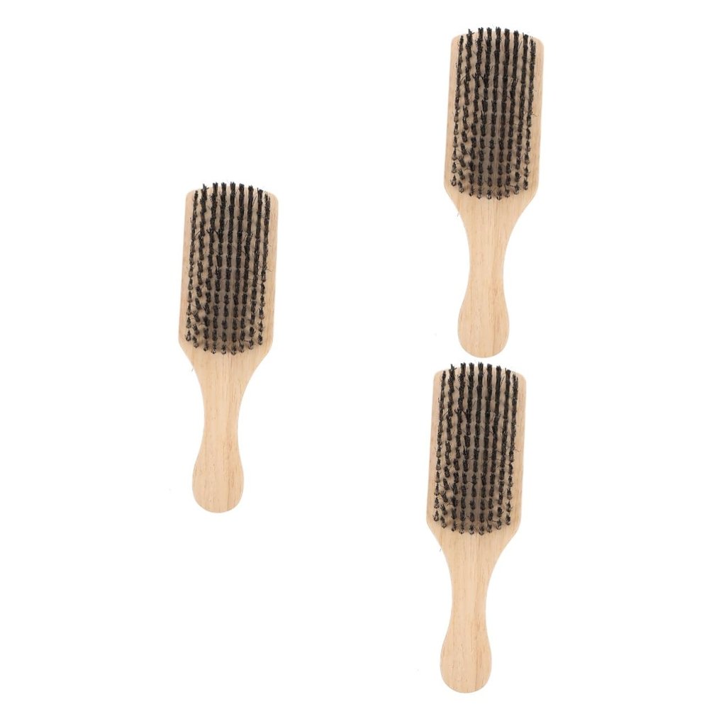 Angoily 3pcs Male Oil Head Brush for Beard Shampoo Practical Beard Care Comb for Men Styling Tool Use