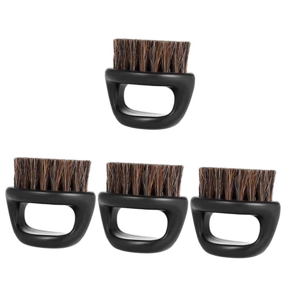 Angoily 4pcs Beard Grooming Brush for Men Beard Straightening Brush Handle Mustache Styling Tool Men's Grooming Tool