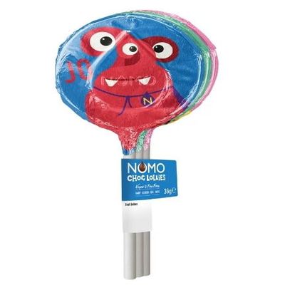3 x Nomo Vegan 3 Pack Chocolate Lollies 36G Delicious Tasty And Twisty Treat Gift Hamper For Birthday,Christmas Sold By Kidzbuzz