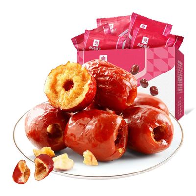 Liang Pin Pu Zi Crispy Jujube 400g Red Dates Snack Core-Free Food Winter Jujube (Sweet crisp dates)