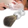 ANKROYU Men's Portable Beard Brush, Salon Facial Cleansing Foam Shaving Brush Beauty Tool, Shaving Brush Set for Men's Beard Cleaninged view 4