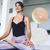 2pcs Castor Oil Breast Pack, Adjustable Breast Castor Oil Pack with String Castor Oil Pack Breast Pads Breast Castor Oil Pack Wrap for Relaxing (Khaki) view 3