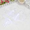 white lingerie set men's pyjamas with thigh cuffs santa outfit open cup bras family christmas pyjamas leotards men woman clothes gothic satin pjs bralette corset top garter view 2