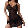 WILLBEST women sleep lounge bra straps pyjama set matching red lingerie dress crop top silk pjs green sleeveless fishnets silk bodysuit christmas costume sexy bra and thong set view 1