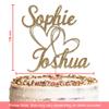 Personalised Wedding Cake Topper by KreateSquare - Glitter Customised With Any Name  Cake Decoration For Wedding, Valentine (Gold) view 4