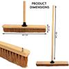LSC 24 Broom Indoor Outdoor Soft Broom Sweeping Brush with Wooden Handle Natural Coco Bristles Indoor Floor Brush with Dense Soft Bristles Brooms for Room (PACK OF 2) view 2