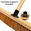 LSC 24 Broom Indoor Outdoor Soft Broom Sweeping Brush with Wooden Handle Natural Coco Bristles Indoor Floor Brush with Dense Soft Bristles Brooms for Room (PACK OF 2) view 3
