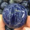 ICOBES 1pc Natural Sodalite Sphere Ornaments Quartz Crystal Stones and Minerals Sphere Statue for Home Office Decoration view 3