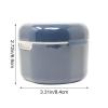 yueton 1Pack Denture Bath Case Portable Denture Soak Container Mouth Guard Storage Box with Pale Pink Strainer Basket for Travel Cleaning, Sapphire Blue view 2