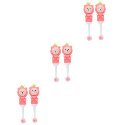 GLEAVI 6pcs Soft Bristle Boys and Girls Toothbrush Cute Bear Manual Toothbrush for Boy Girl Brush for Age
