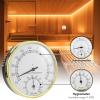 2Pcs Metal Dial Sauna, Sauna Thermometer, 2 in 1 Sauna Thermometer Hygrometer Indoor Sauna Hygrometer and Thermometer 10-120 Sauna Thermometers Portable Sauna Hygrometer for Sauna Room view 4